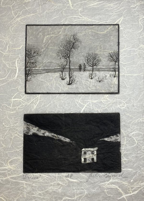 Dream. 2011. Intaglio on rice paper. 9 1/2 x 12 in. (24.1 x 30.5 cm).