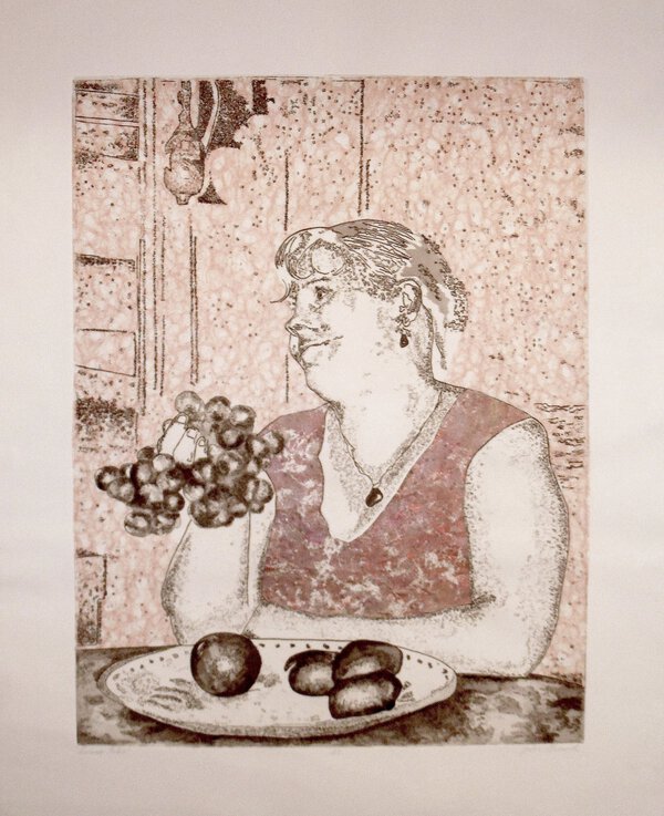 Julie II. 2012. Intaglio and chine-colle. 22 1/4 x 28 1/2 in. (56.5 x 72.4 cm).